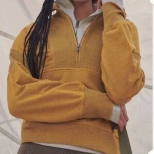 Free People Movement Adeline Pullover 1/4Zip Sweatshirt size L